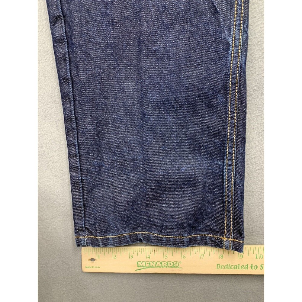 Cult 45 Denim Jeans Men's Size 42 Blue Baseball Theme Stitched Pockets Straight - Picture 7 of 16